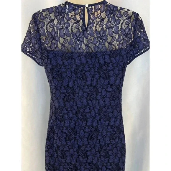 NEW Diane von Furstenberg DVF Navy Blue Lace Dress $358 - Picture 10 of 16